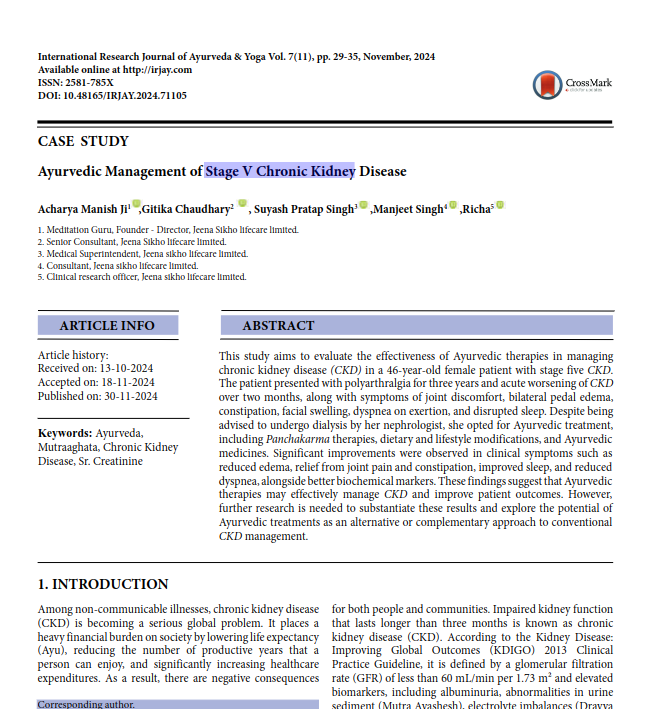 Stage V Chronic Kidney